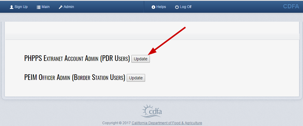 Select Extranet account Admin